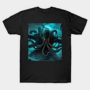 Kraken Destroying A Ship Sea Monster T-Shirt